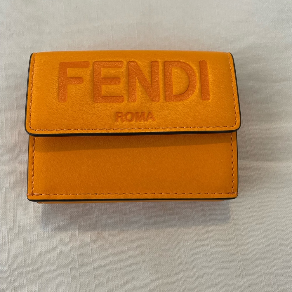 New Fendi micro trifold wallet with all packaging.
